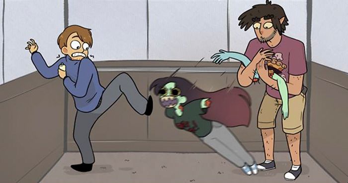 26 Hilarious Comics That Show What It’s Like Having A Zombie Girlfriend And Monster Friends