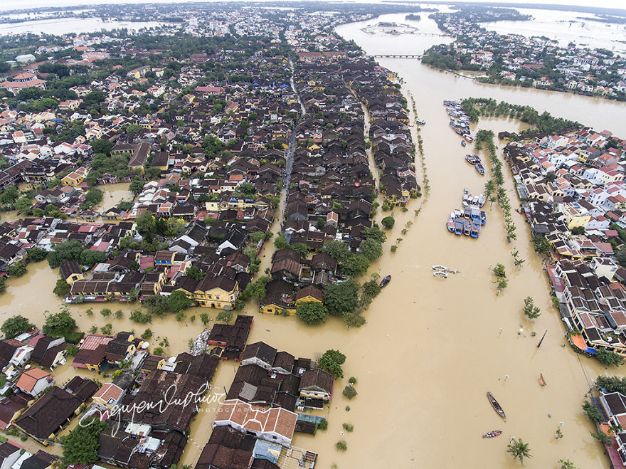 Flooding In Hoi An, The World Heritage Site Of Vietnam