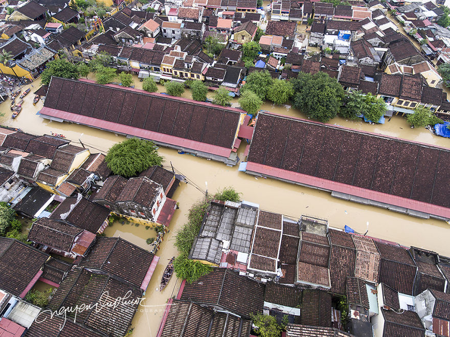 Flooding In Hoi An, The World Heritage Site Of Vietnam