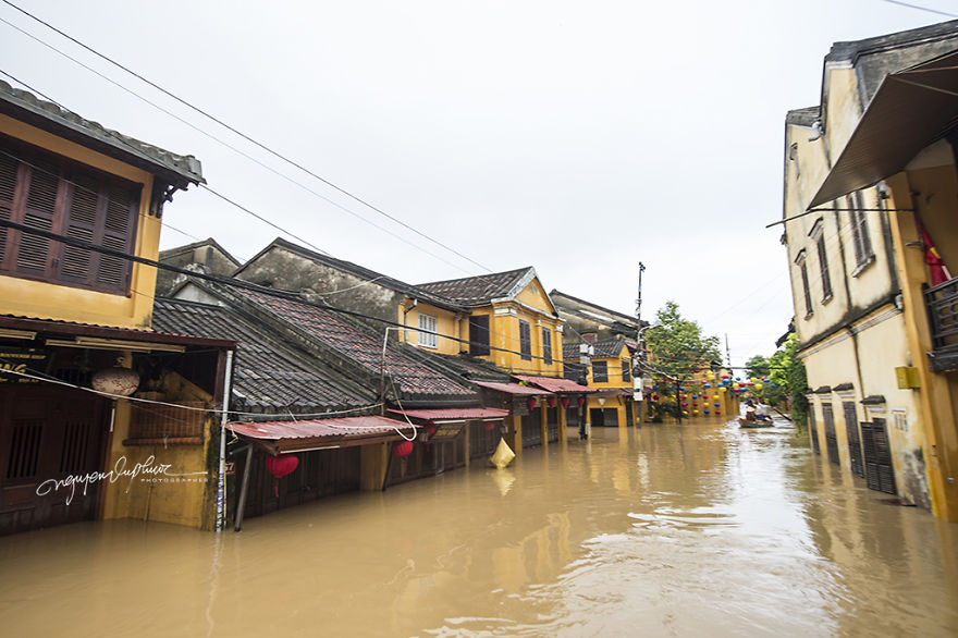 Flooding In Hoi An, The World Heritage Site Of Vietnam