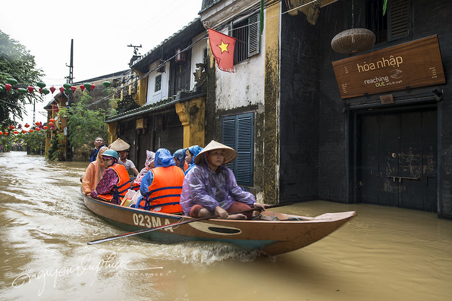 Flooding In Hoi An, The World Heritage Site Of Vietnam