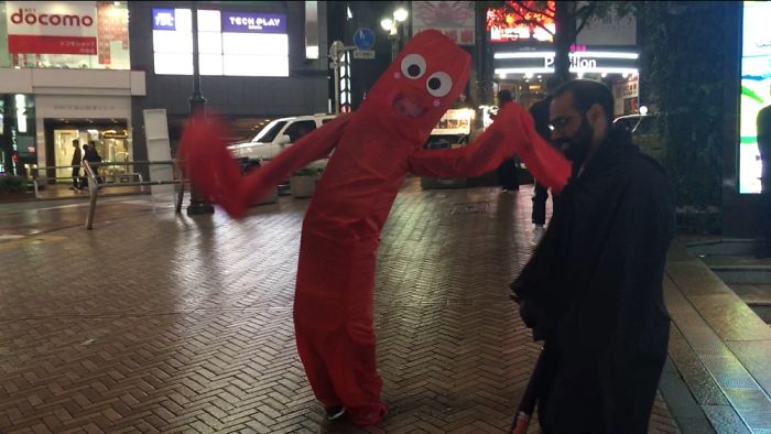 I Made My Husband A Wacky Waving Inflatable Flailing Arm Tube Man (Kawaii) Costume
