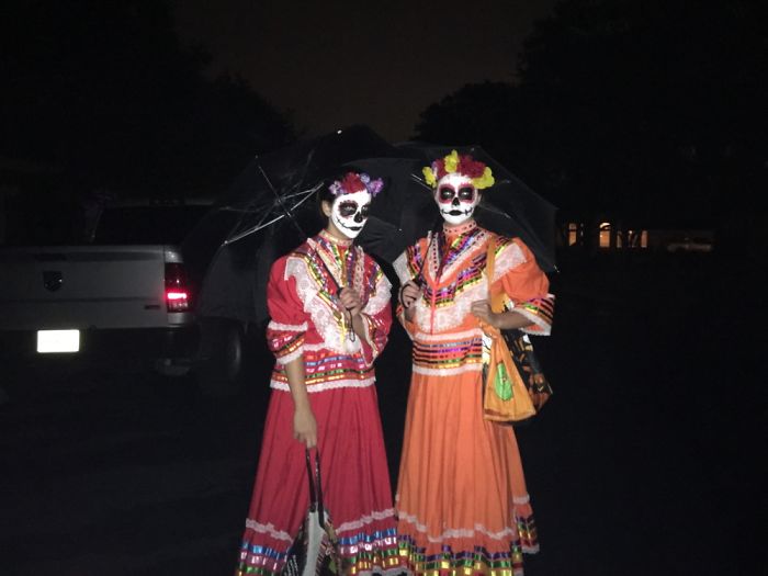 My Friend And I Do Day Of The Dead! Mostly From Materials We Had, Cost About 2 Bucks Each
