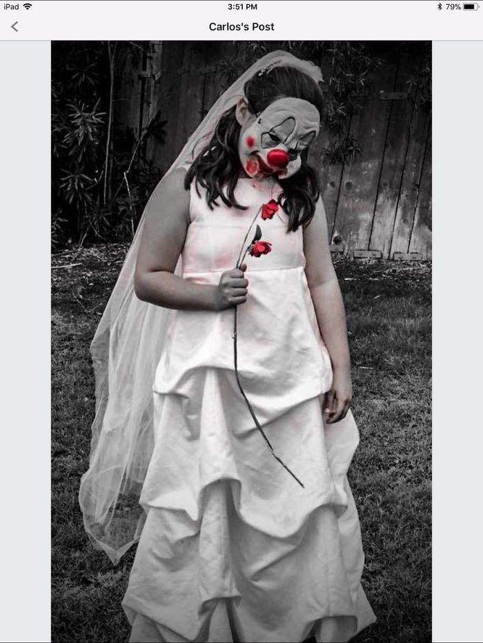 My Granddaughter Wanted To Be Clown Bride