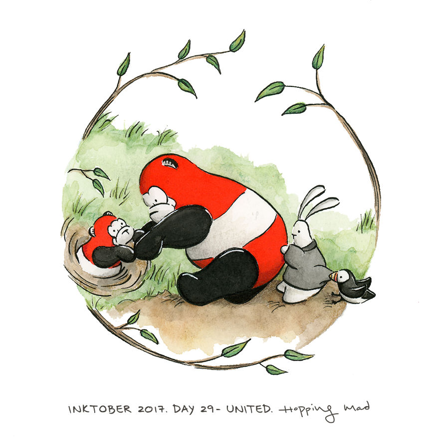 Day 29 - United (My Interpretation Of My Favorite Winnie The Pooh Scene)