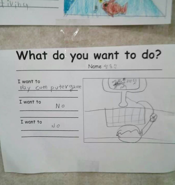 My Student Has His Future Priorities Straight