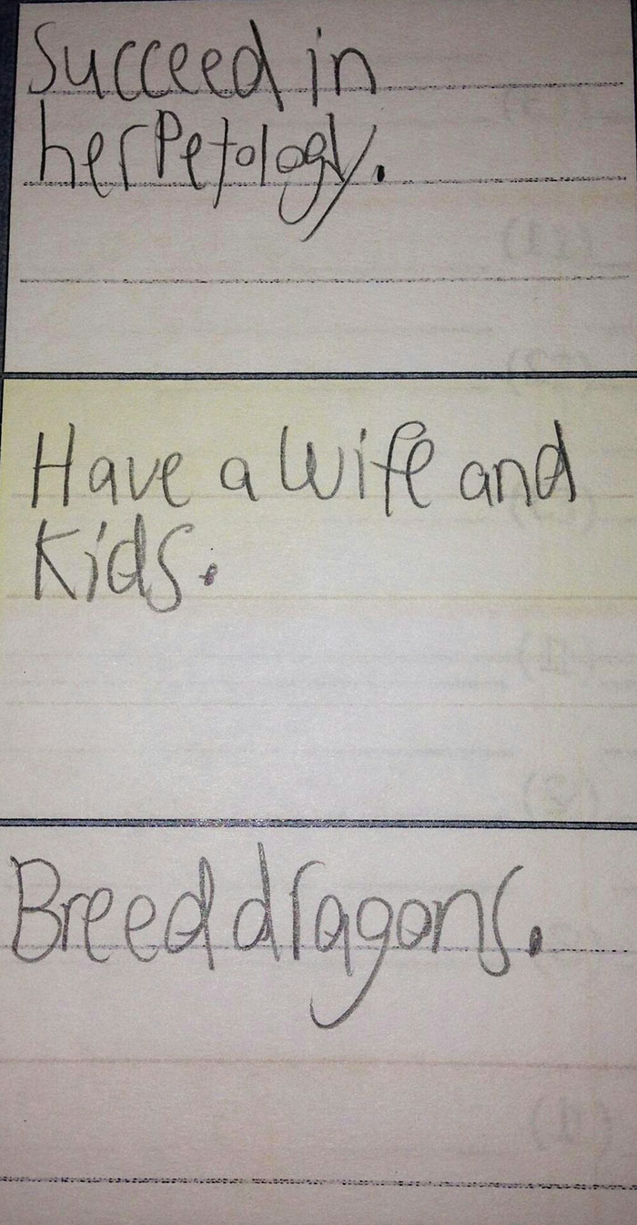 Wife Asked Students To List Life Goals. This Kid Has Things Figured Out!