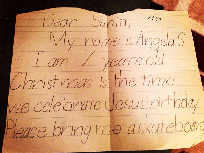 My Mom Found This Christmas Gem From 1990 Tonight, At Least I Had My Priorities Straight