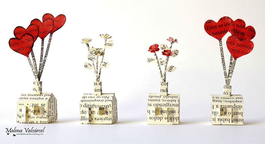 I Make Paper Miniatures And Incorporate Some Of Them To My Book Sculptures