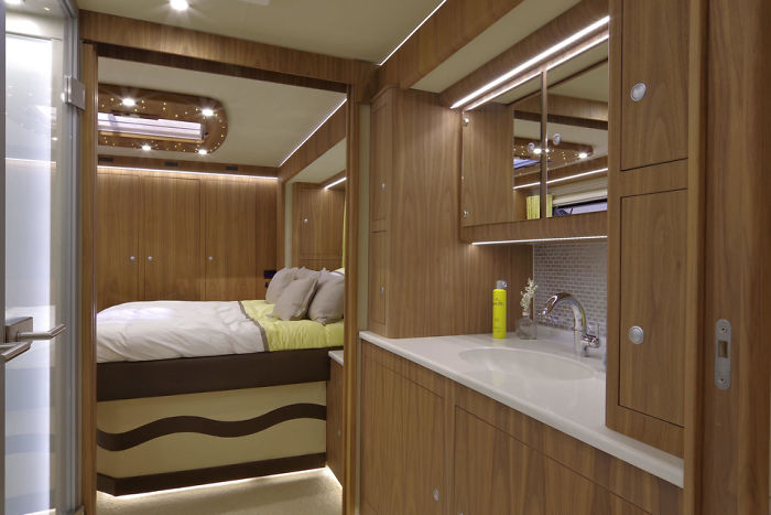 This $1.7 Million Motorhome With Its Own Garage May Look Like An Ordinary Bus From Outside, But Only Until You Step Inside This $1.7 Million Motorhome With Its Own Garage May Look Like An Ordinary Bus From Outside, But Only Until You Step Inside