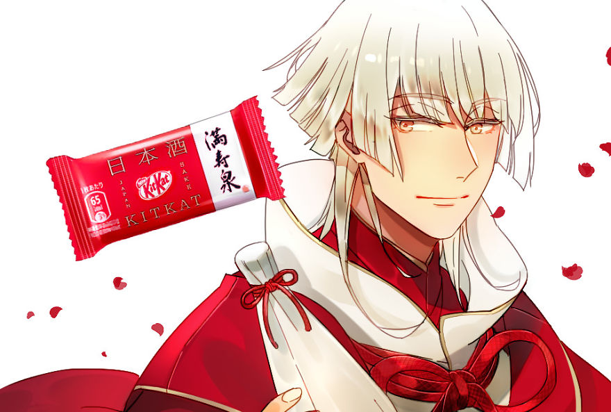 Illustrator Transform The Kit Kat Flavors Into Fantastic Anime Characters