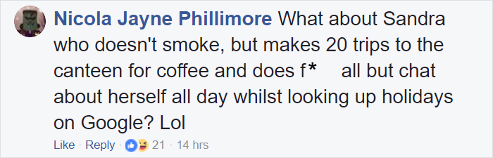 This Company Just Gave Non-Smokers 6 Extra Days Off To Compensate For Cigarette Breaks This Company Just Gave Non-Smokers 6 Extra Days Off To Compensate For Cigarette Breaks