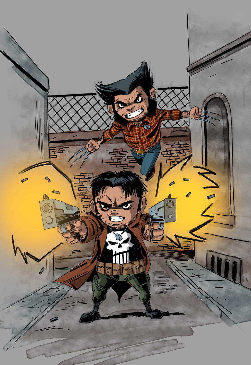 Samurai Uses His Patience Skills To Paint Miniatures And Make Superhero Comics