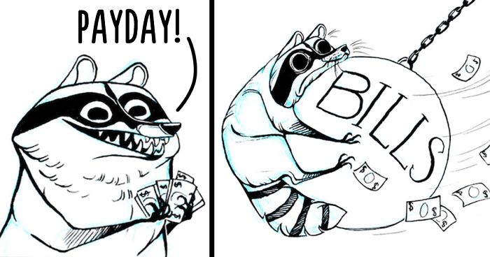 32 Darkly Hilarious Comics About A Raccoon That All Adults Will Relate To