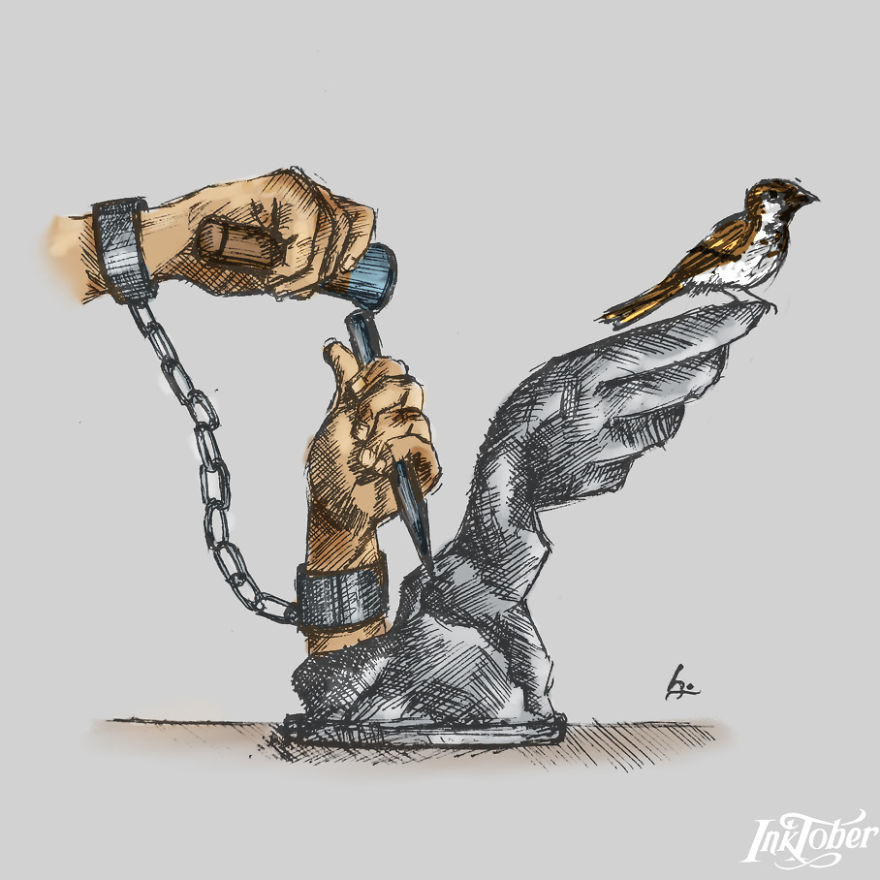 "The Work Of Art Is A Scream Of Freedom." - Christo