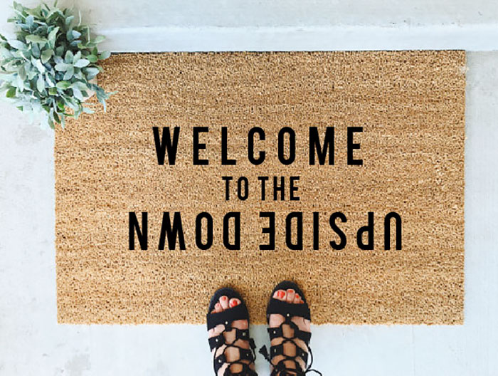 Welcome To The Upside Down Doormat