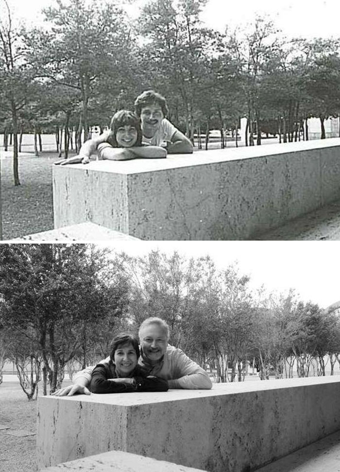 My Parents Recreate Picture 32 Years Later. Still In Love