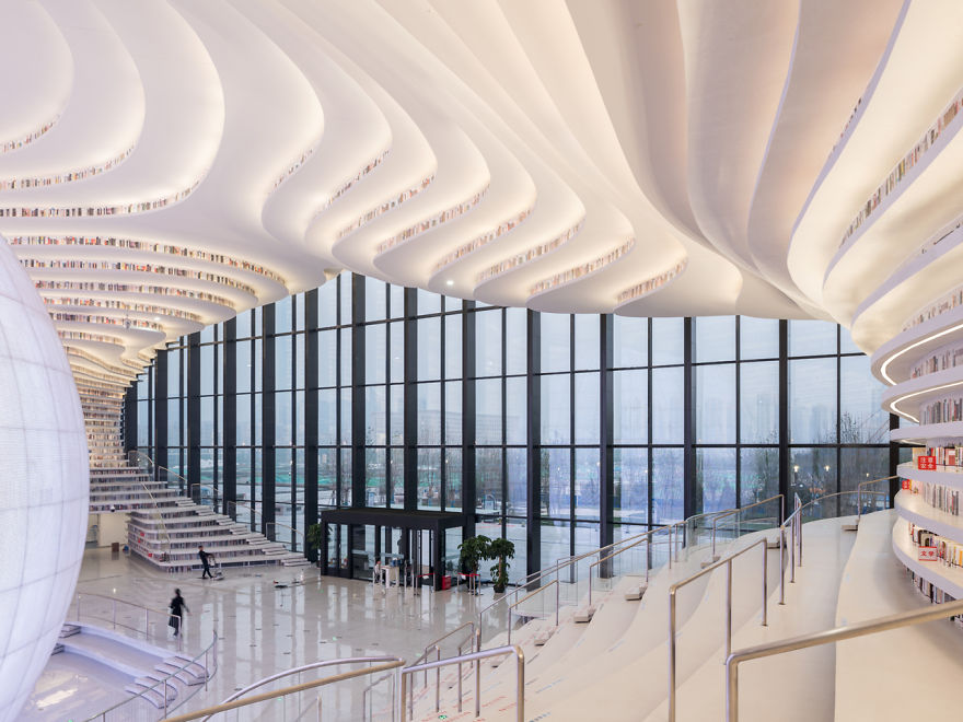 China Opens World's Coolest Library With 1.2 Million Books, And Its Interior Will Take Your Breath Away