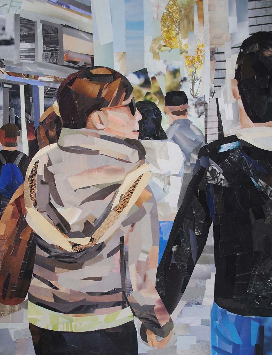 I Make Portraits From Magazine Strips