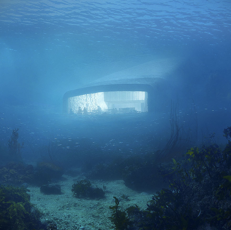 Under: Europe's First Underwater Restaurant Looks Like A Rock From Outside, But Only Until You Step Inside
