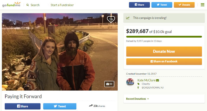 woman-raises-money-homeless-man-helped-her-buy-gas-kate-mcclure-21 woman-raises-money-homeless-man-helped-her-buy-gas-kate-mcclure-21