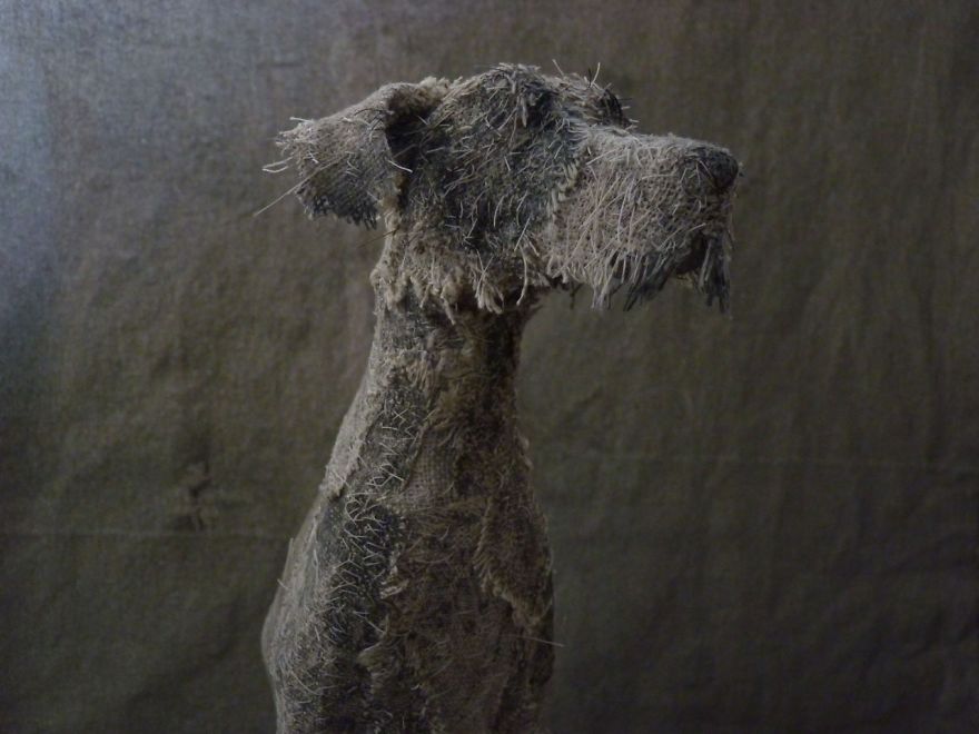 Artist Makes Sad Dogs With Old Clothes And The Result Is Incredible