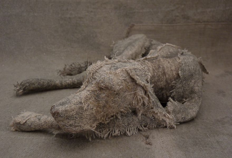 Artist Makes Sad Dogs With Old Clothes And The Result Is Incredible