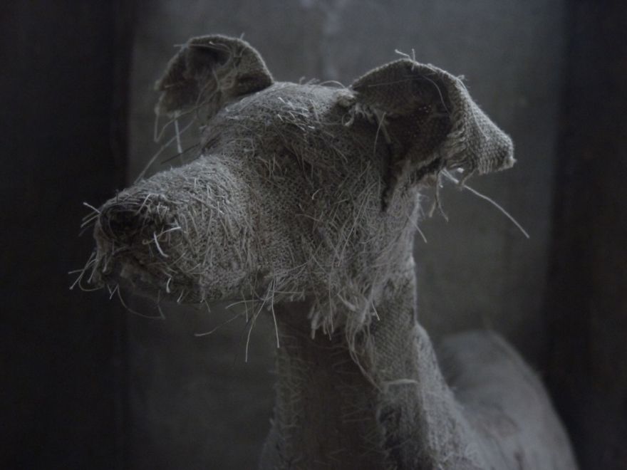 Artist Makes Sad Dogs With Old Clothes And The Result Is Incredible