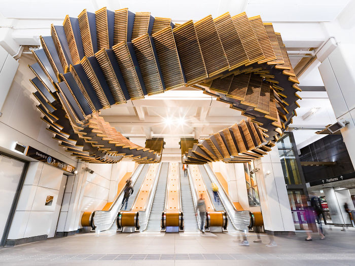 Artist Repurposes Historic Escalator To Create A Mind-Bending Installation That Feels Like A Dream