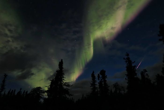 The Aurora, The Pink Heart, The Meteor, The Big Dipper - All In One Perfect Moment!