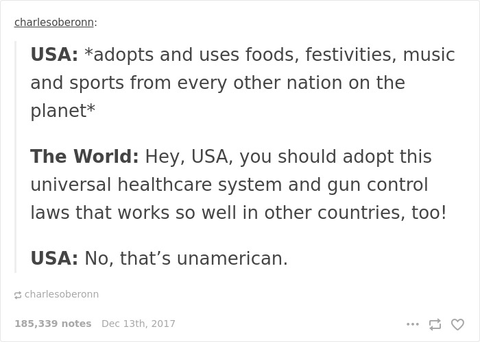 No, That’s Unamerican