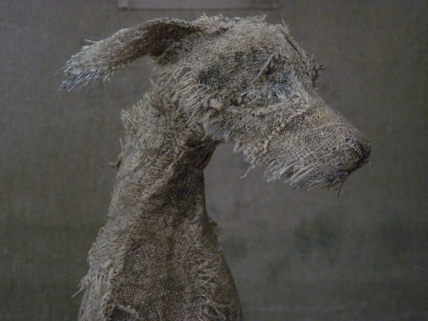 Artist Makes Sad Dogs With Old Clothes And The Result Is Incredible