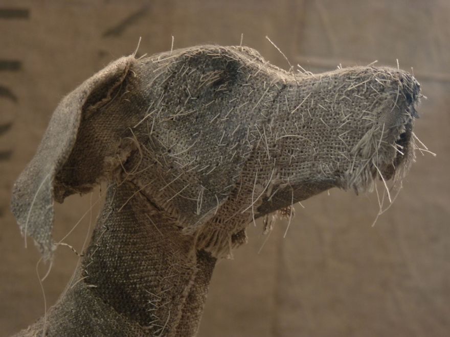 Artist Makes Sad Dogs With Old Clothes And The Result Is Incredible