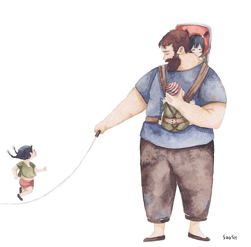 Dads Are Great At Multitasking