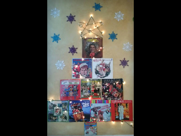 Record Album ‘Tree.’ I’ve Been Collecting Cheesy Christmas Albums With Silly Covers, And Made This With A Few Of Them.