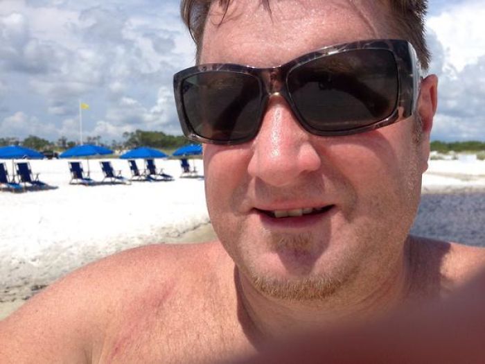 Asked A Stranger To Take A Picture Of Us On The Beach And He Took A Selfie By Accident