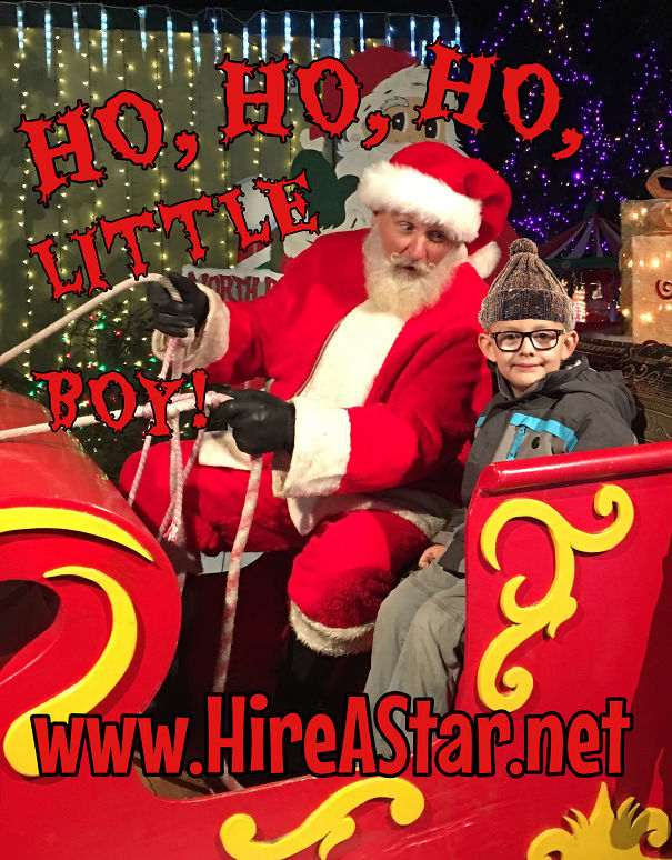 Ralphie Rides With Santa