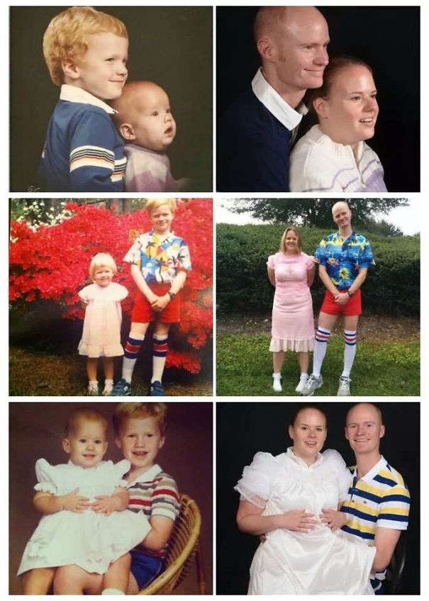 Christmas Card Photo From My Friend And His Sister. I'd Say They Nailed It