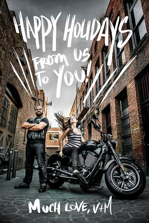 My Pregnant Wife And I Wanted To Make A Pretty Bad Ass Christmas Card