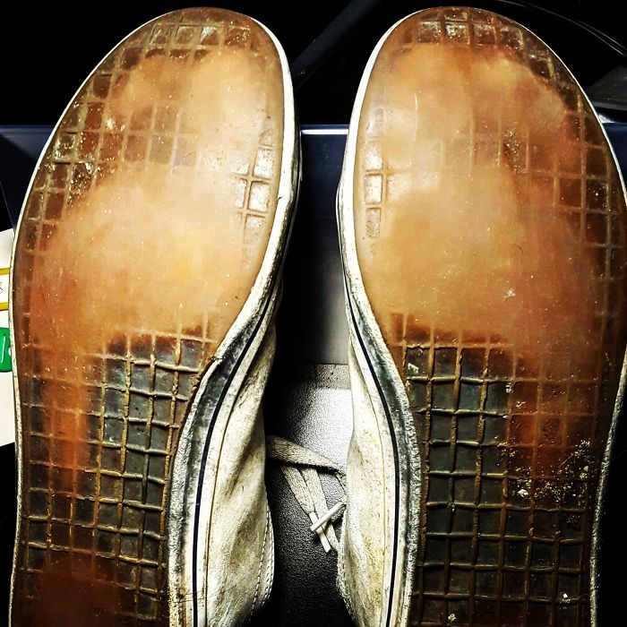 The Way Toes Have Appeared On My Worn Out Shoes.