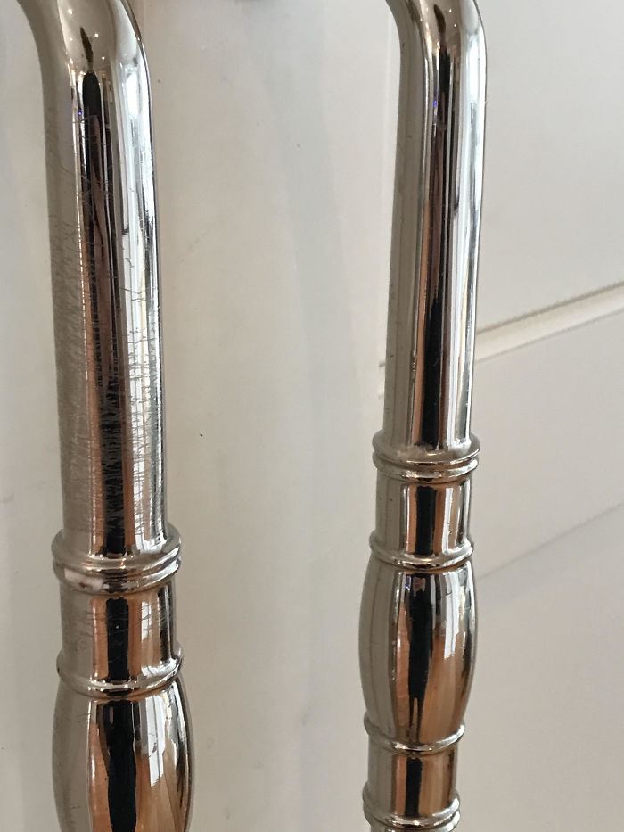 Only The Left Handle Has Scratches Because Of Wedding Rings