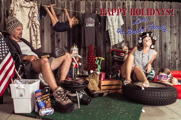 Trailer Park Glam Holiday Card