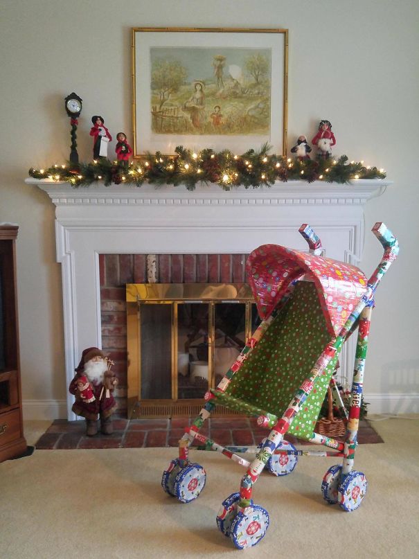 Taking Gift Disguising To A New Level. This Is Just A Golf Umbrella And Was Constructed Out Of Cardboard And Duct Tape