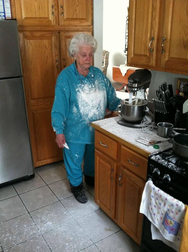 My Grandma Got Into A Fight With Our Mixer. The Mixer Won