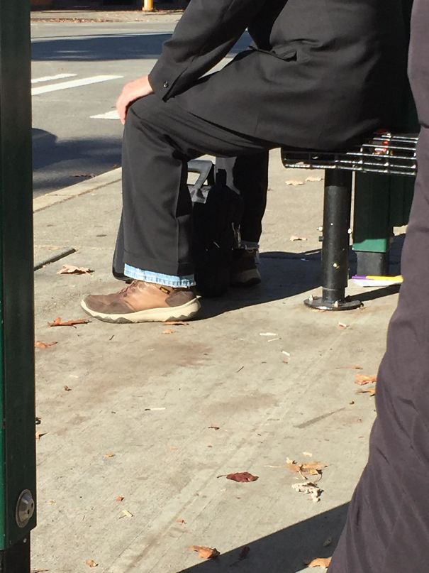 This Man Is Wearing Jeans Under His Suit