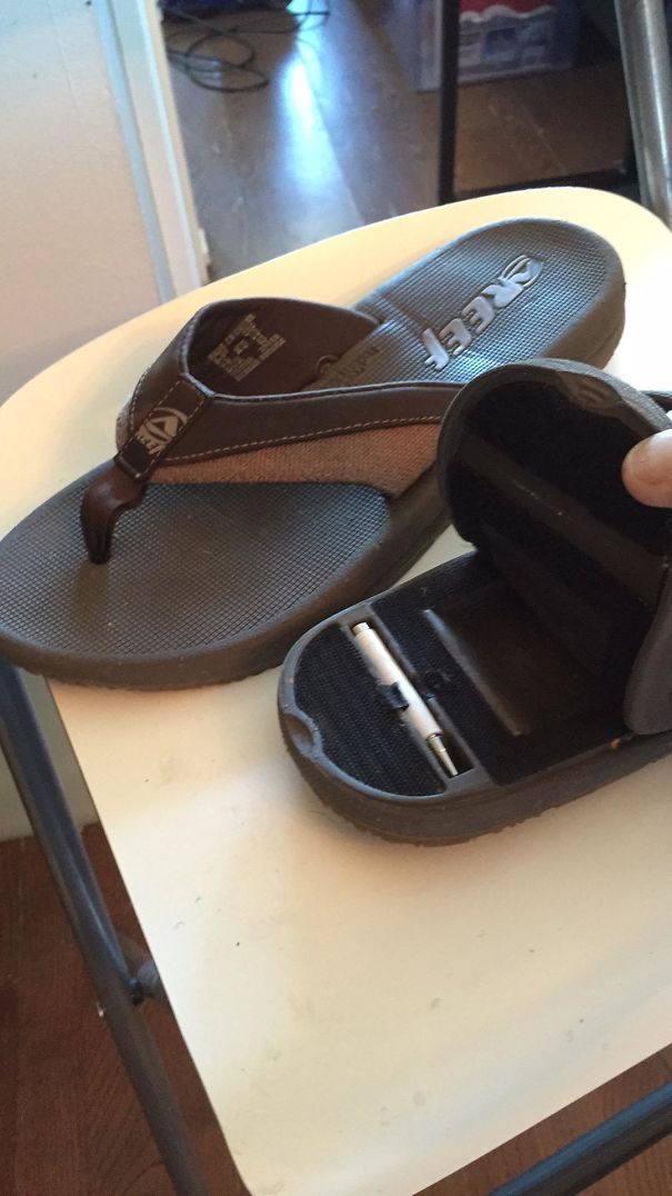 Secret Compartment In Flip Flops