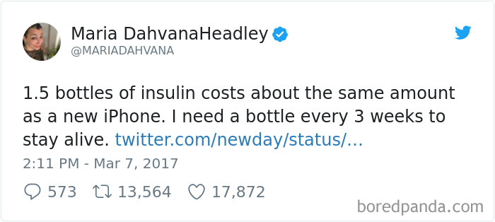 1.5 Bottles Of Insulin Costs About The Same Amount As A New Iphone