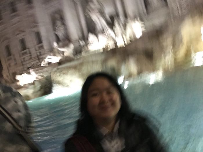 Asked A Stranger To Take My Picture In Front Of The Trevi Fountain And She Basically Turned Me Into The Mr. Krabs Meme