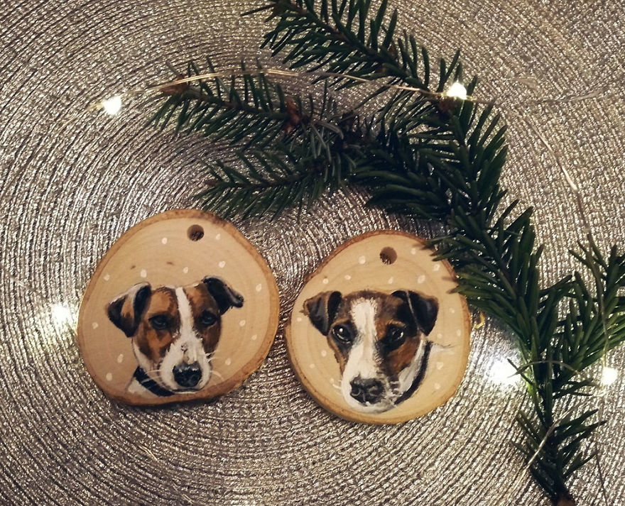 Art On Wood Slices - O Matko Naturo