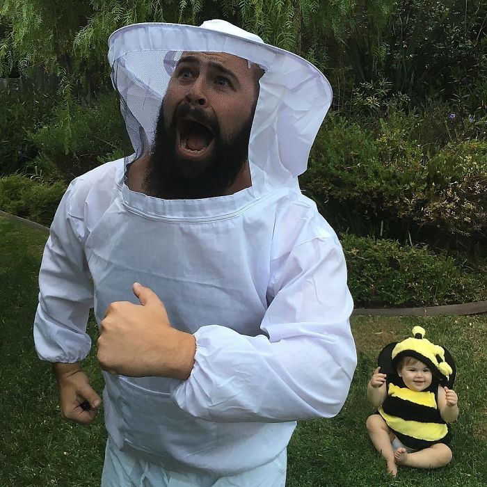 Dad Takes Hilarious Pics With His Baby Girl In Costumes And They're Just Too Adorable